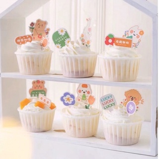 Set 50 cái Cup giấy nướng bánh Cupcake/Muffin màu Trắng