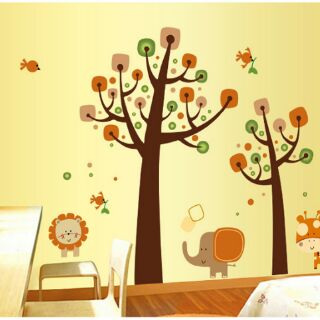 Decal dán tường vườn thú