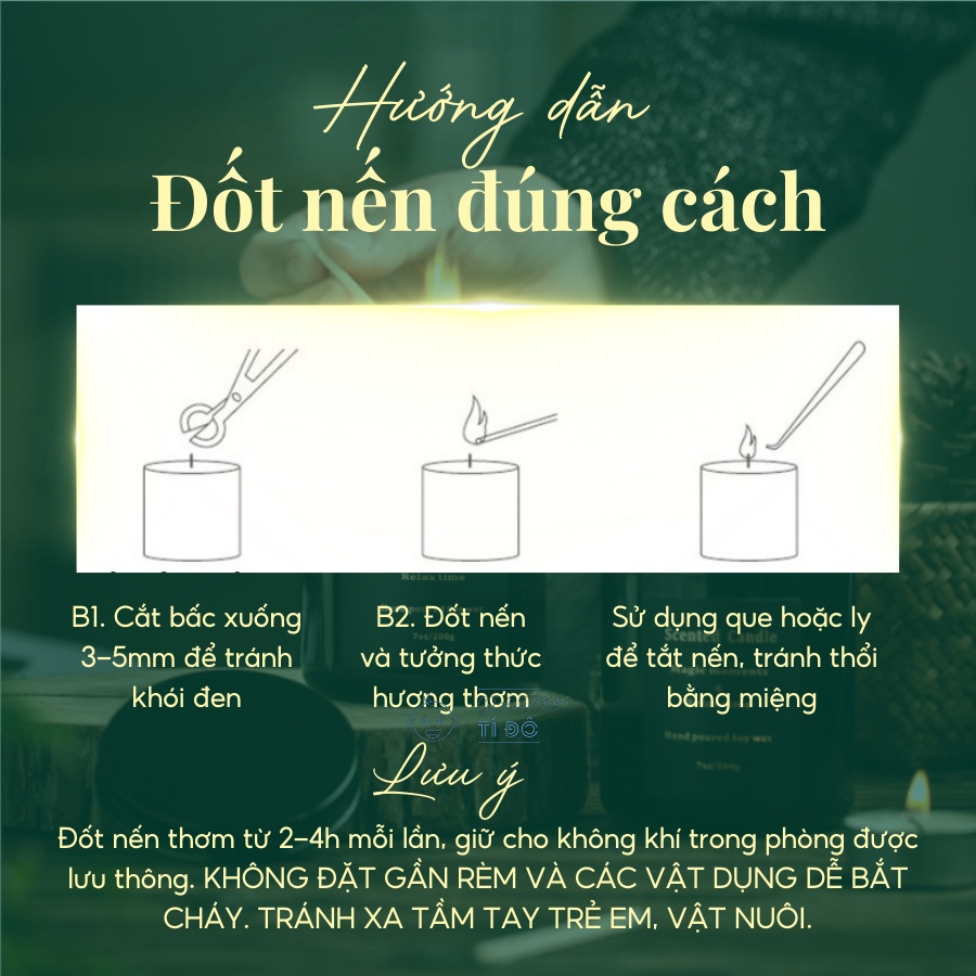 Nến Thơm Tinh Dầu Cao Cấp Không Khói An Toàn Candle Cup