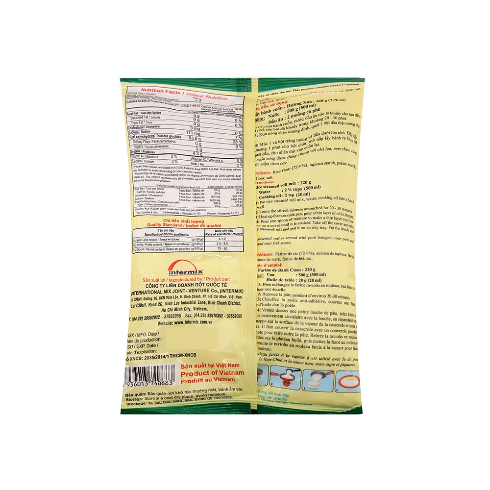 Bột Bánh Cuốn Hương Xưa 220g