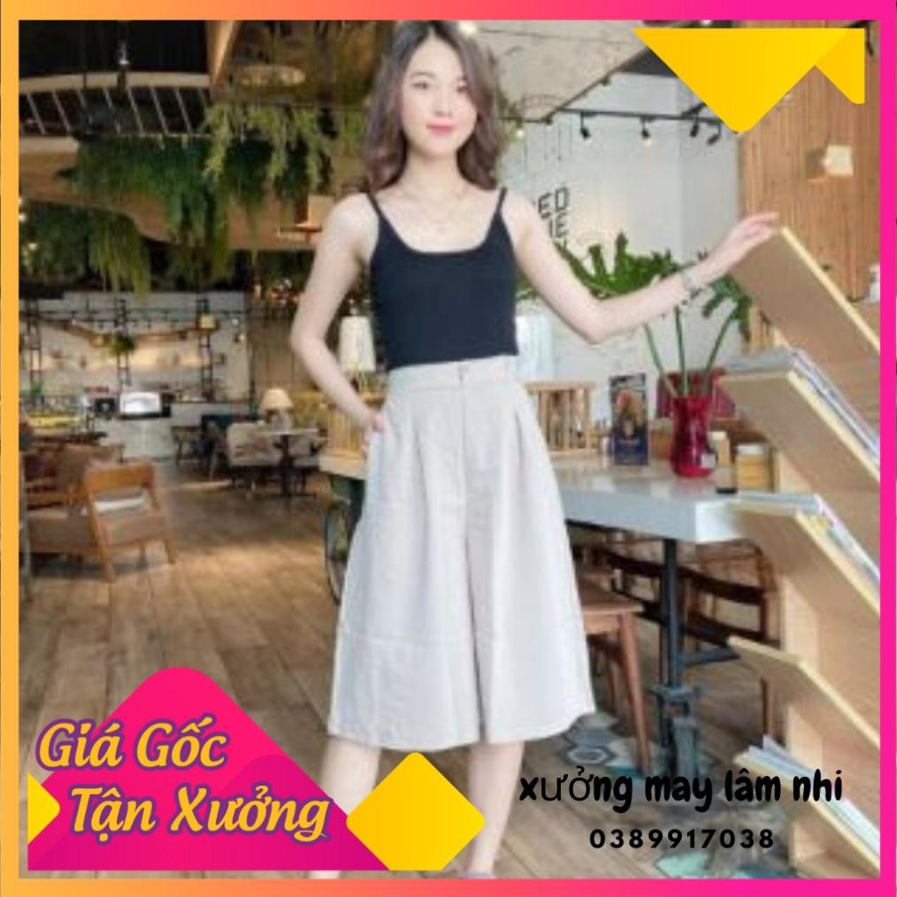 😍😍Quần Ống Rộng_Lửng Xòe_Dáng Xinh💚( Chất Đũi Mát)