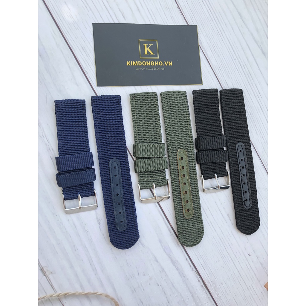 Dây đồng hồ Dù Seiko 5 quân đội size 18mm 20mm 22mm