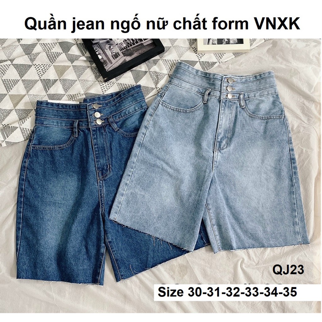 Quần jean ngố nữ bigsize chất form VNXK QJ23