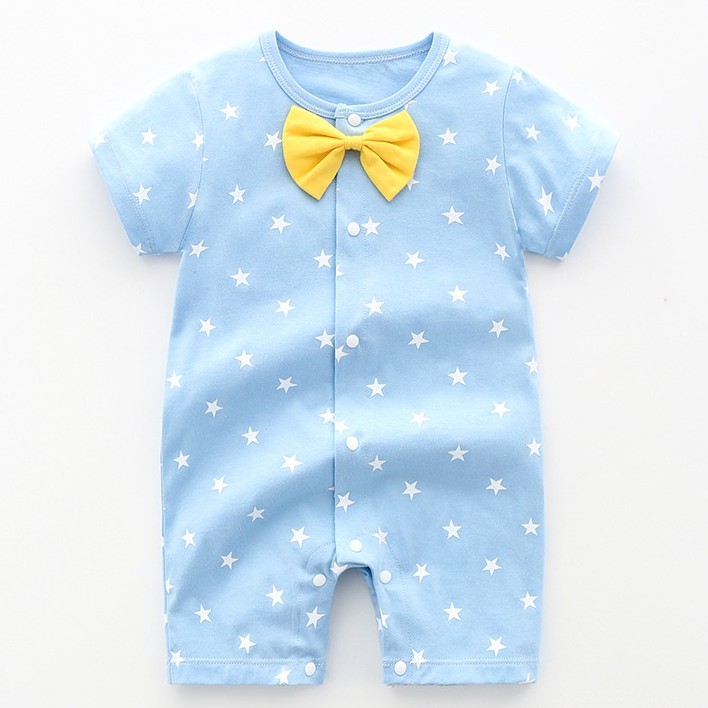 Bộ đồ liền thân từ cotton in hoạt hình dành cho bé sơ sinh