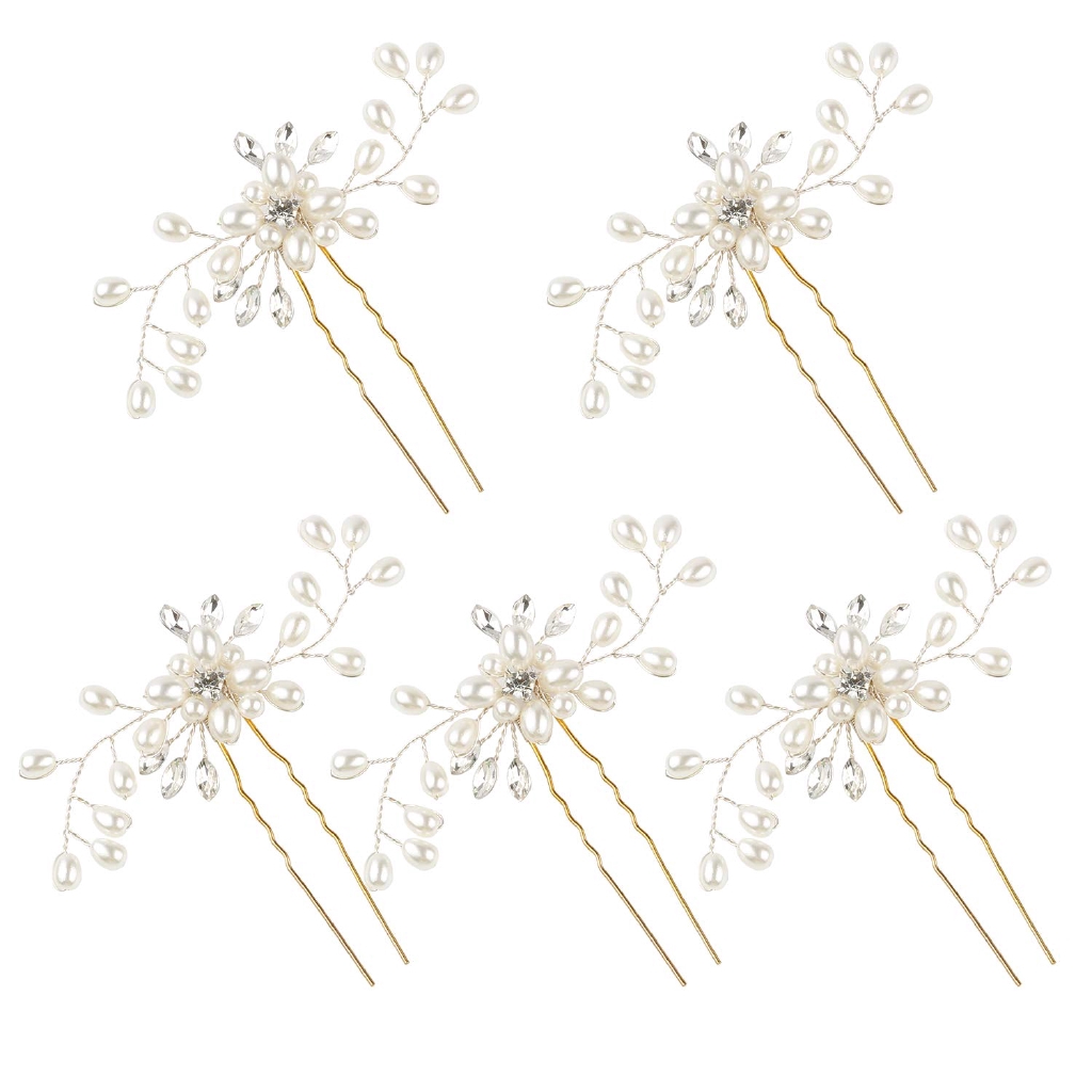 Kẹp tóc hoa đính ngọc trai xinh xắn cho nữ