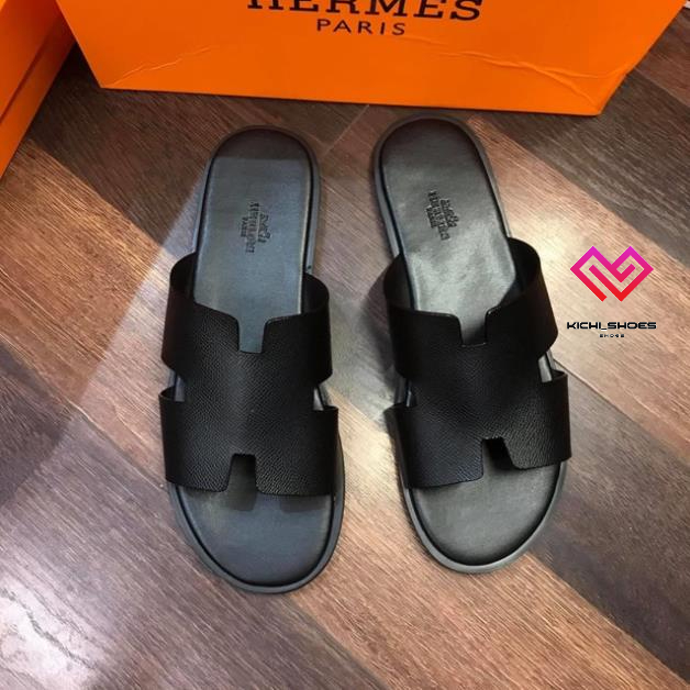Dép Nam Nữ thời trang Quai Ngang Chữ H cực chất, CHAGO HERMES . giả da. da thật cực rẻ Full box bill size 38-43