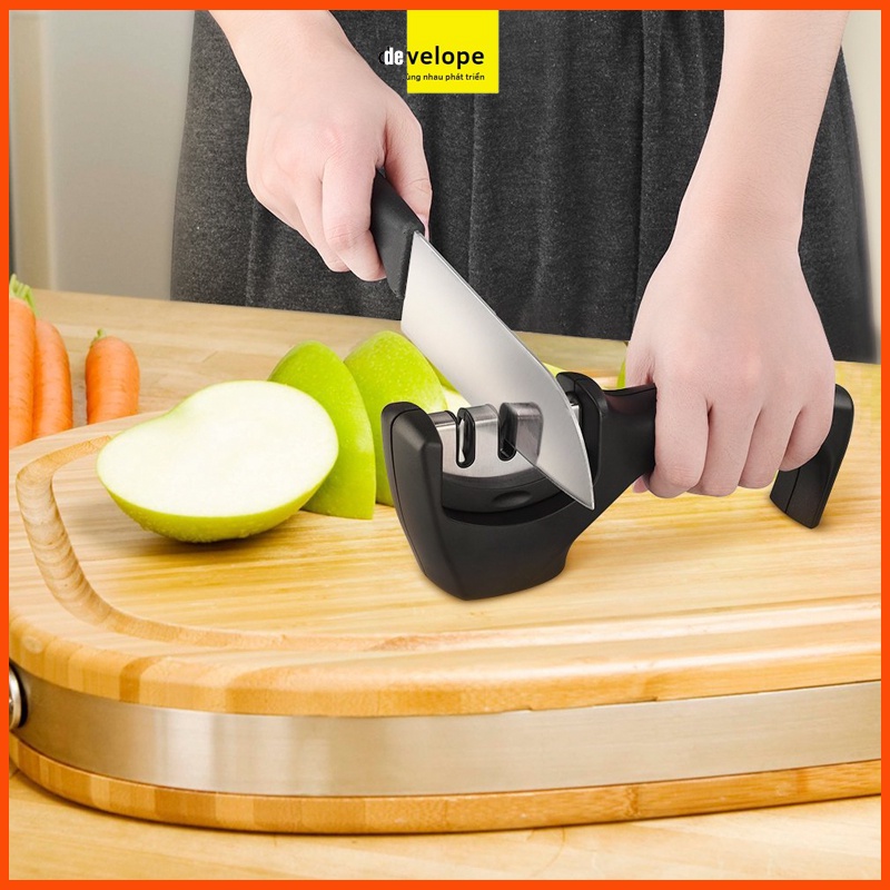Dụng cụ mài dao kéo 3 cấp độ cầm tay DEVELOPE , mài dao nhanh bén siêu tiện lợi
