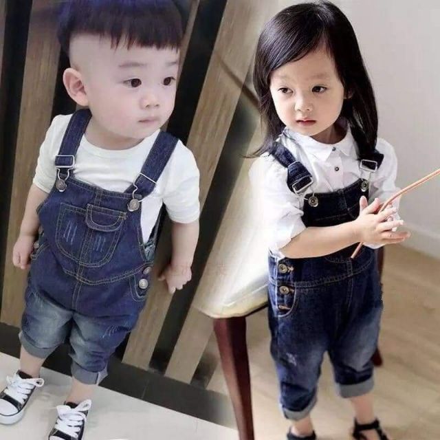 Yếm jeans cho bé