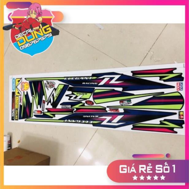 Tem xe elegant 50 sọc chỉ xanh đen 3 lớp ko bay nàu