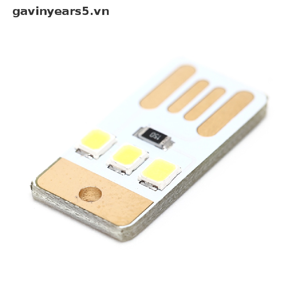 Bộ 5 Thẻ Đèn LED Mini Bỏ Túi Sạc Cổng USB 5v Ánh Sáng Ban Đêm Cho Máy Tính Laptop