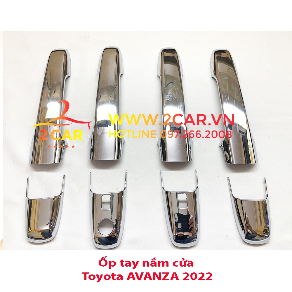 Ốp Tay nắm, Hõm Cửa Xe TOYOTA AVANZA 2022 2023 Mạ Crom cao cấp