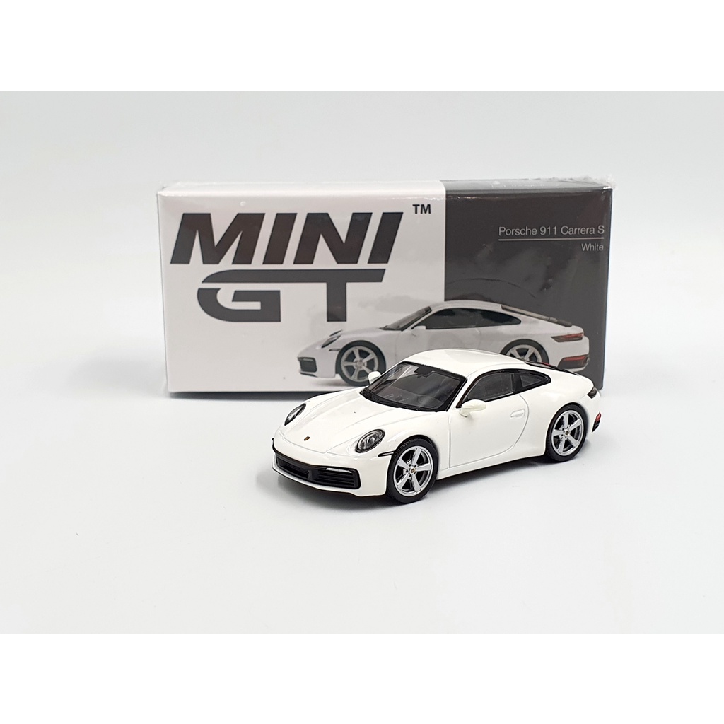 Xe Mô Hình Porsche 911 (992) Carrera S White LHD 1:64 MiniGT (Trắng)