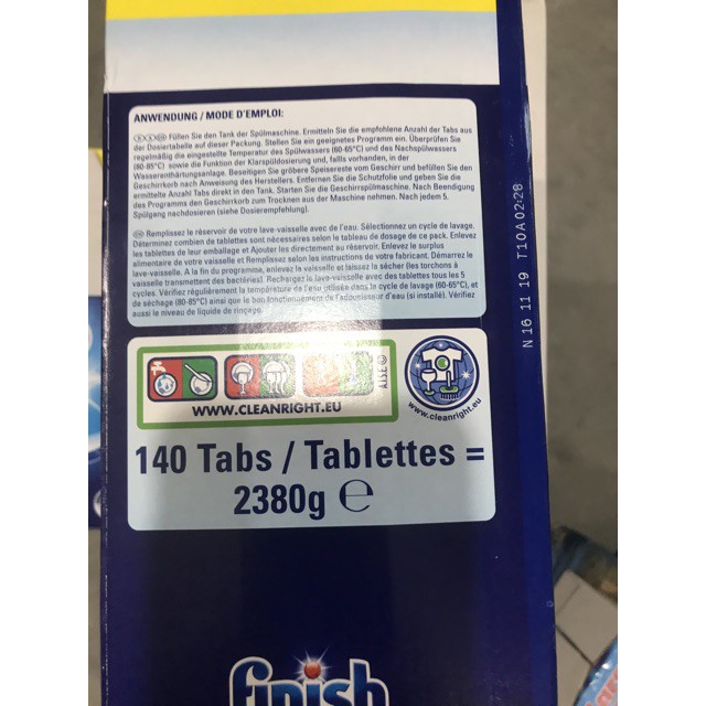 Combo 90 viên rửa bát finish All in 1 + Nước vệ sinh máy rửa bát - HANOIMART