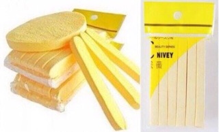 Combo 12 Bọt biển rửa mặt Chivey Japan