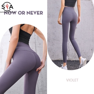 [Sportsangel]Quần Legging Thể Thao Cho Nữ，Dài không có vết đào thể dục chạy tập thể dục chặt chẽ chiều cao thắt lưng và hông quần yoga