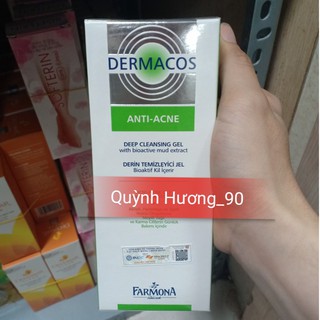 Gel rửa mặt sâu DERMACOS ANTI-ACNE chứa bùn hoạt tính mới