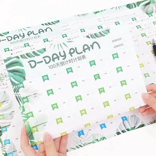 Lịch Lên Kế Hoạch 100 Ngày Để Bàn