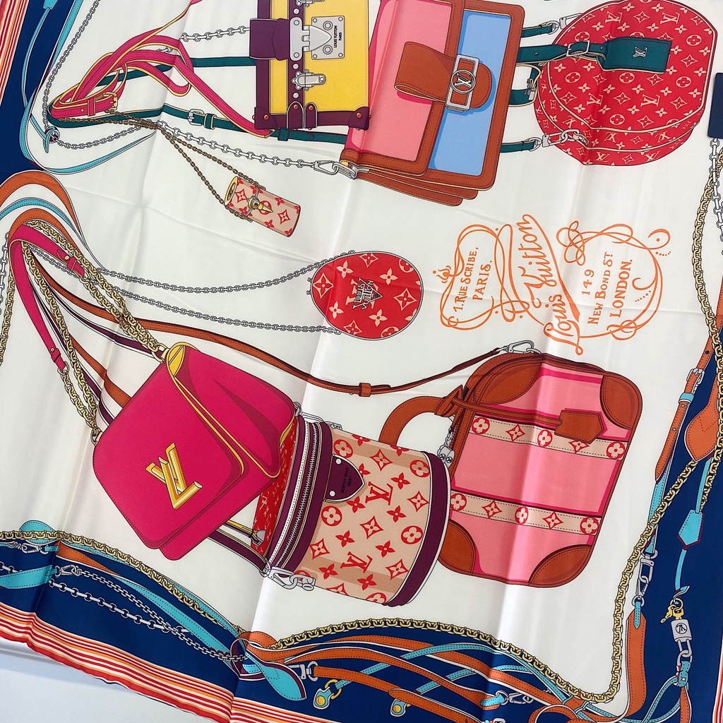 Khăn Choàng Cổ Vuông Bằng Lụa In Họa Tiết Thời Trang Kích Thước 35.4 * 35.4 inch