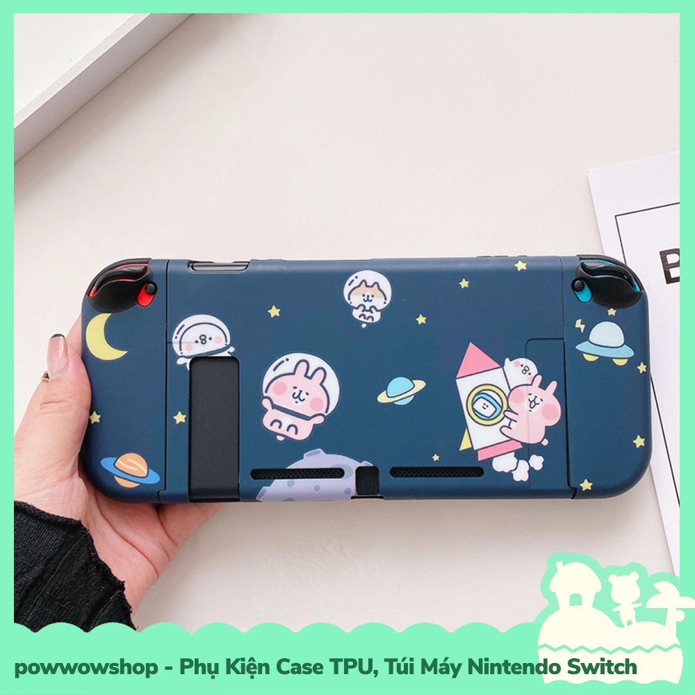 [Sẵn VN - Hỏa Tốc] Set Phụ Kiện Case Ốp ABS Gắn Dock, Túi Đựng Máy Cho Máy Game Cầm Tay Nintendo Switch Rabbit Moon