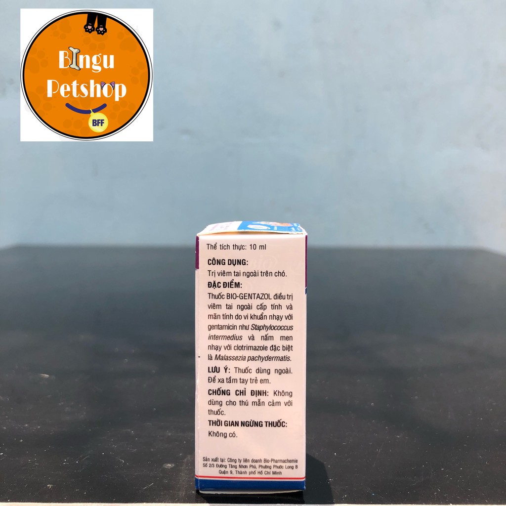 [Hình tự chụp] Sản phẩm nhỏ tai Bio Gentazol ngăn ngừa viêm tai chó mèo