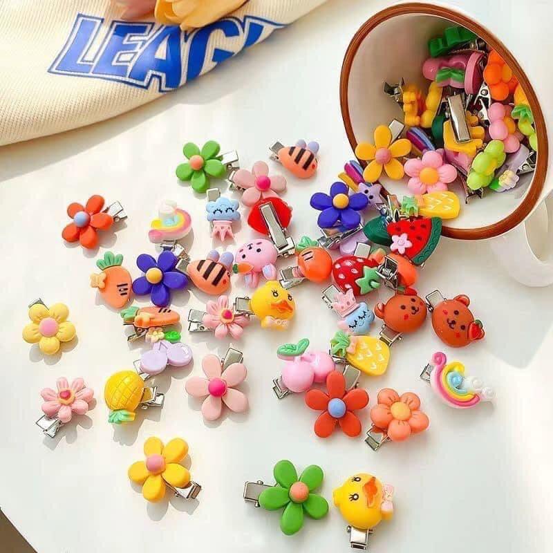 Túi 50 kẹp tóc mix mẫu siêu xinh cho bé yêu