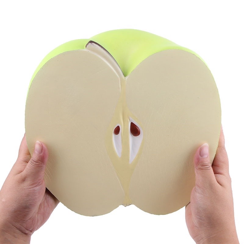 [30CM-ĐẠI KHỔNG LỒ] Squishy NỬA QUẢ TÁO XANH Màu Đẹp Đại Khổng Lồ Chính Hãng