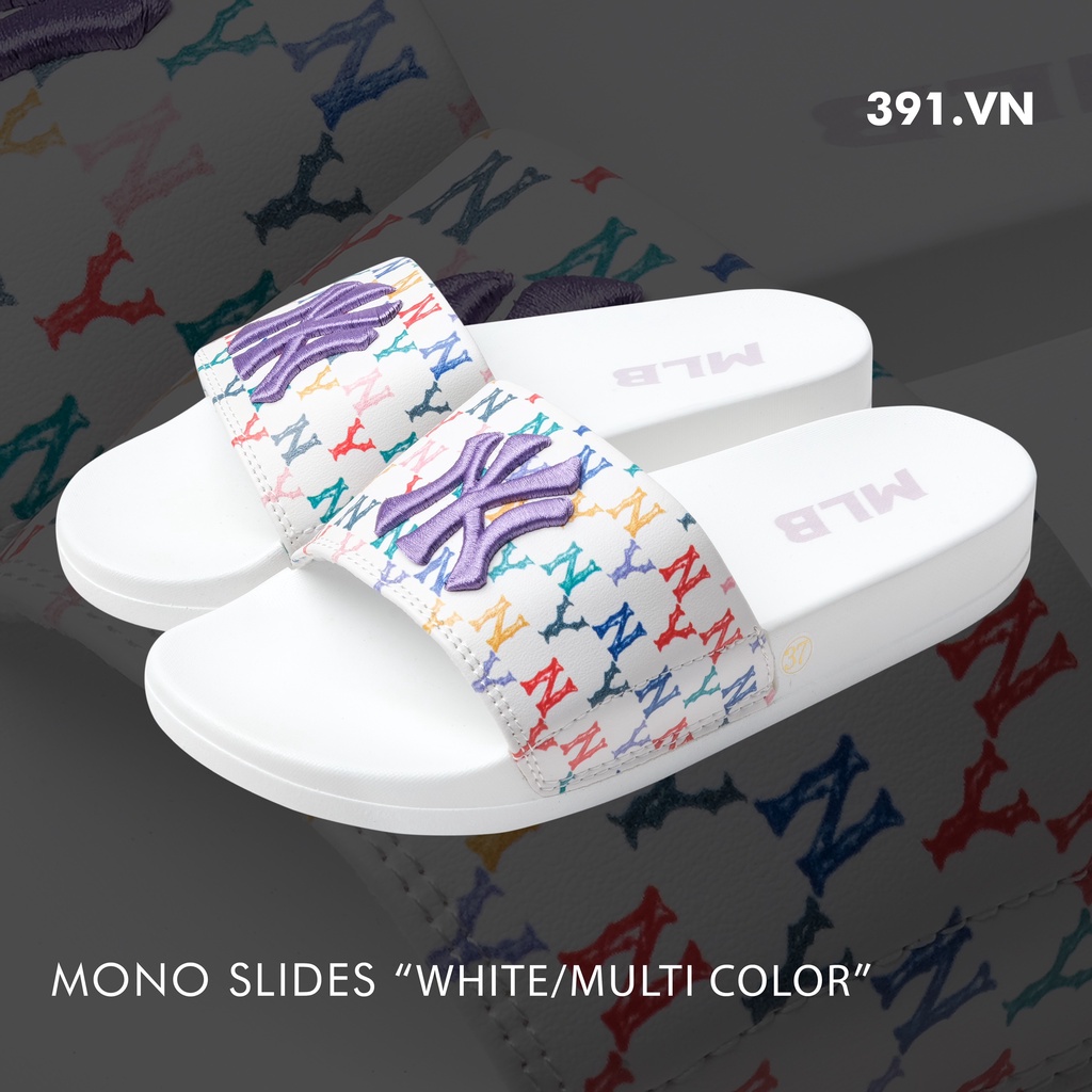 Dép quai ngang cao cấp MLB Mono in thêu