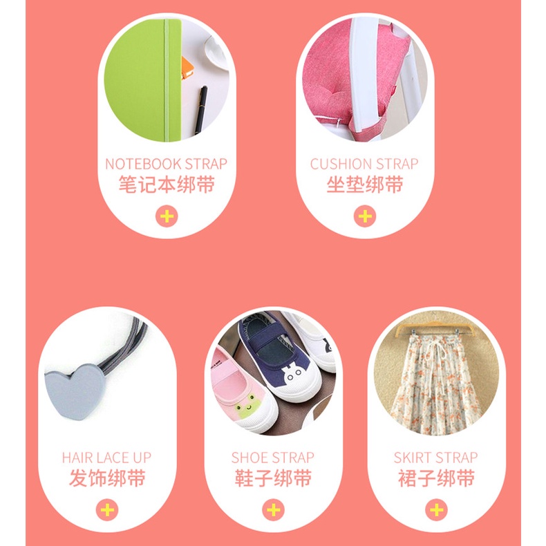 6mm Dây thun phẳng đầy màu sắc Dây thun DIY handmade Quần áo còng cổ phụ kiện