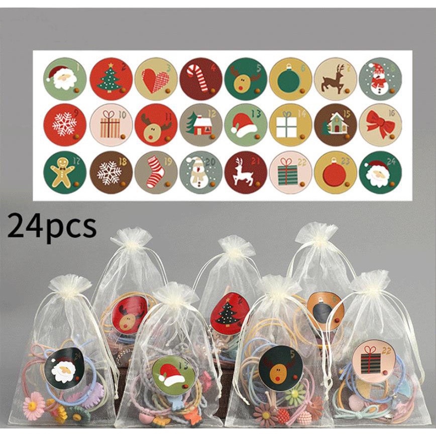 Tấm 24 sticker Dán Trang Trí Giáng Sinh