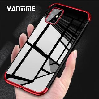 For samsung galaxy a51 a71 clear soft case electro plating tpu case ultra thin back cover