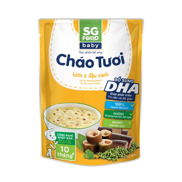 Thùng 30 Gói Cháo tươi baby Sài Gòn Food đủ vị 240g