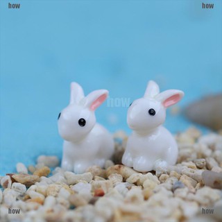 Set 2 Mô Hình Thỏ Mini Trang Trí Sân Vườn