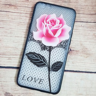 Ốp Lưng Oppo F1s A59 Viền Dẻo Hình Hoa Hồng 4D Bóng Cao Cấp