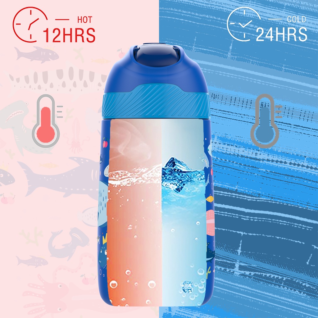 Bình Đựng Nước Nóng Lạnh Hai Lớp 350ml / 12oz Giữ Nhiệt Bằng Thép Không Gỉ BPA Free