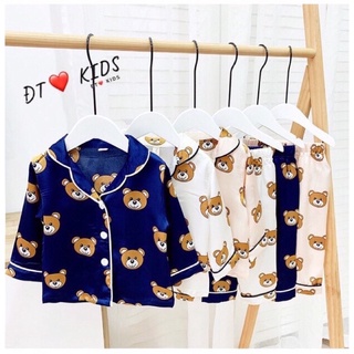 Bộ lụa gấu nâu cho bé trai và bé gái