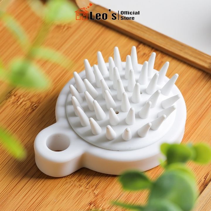 Lược silicon gội đầu muji mát xa tẩy tế bào chết cho da đầu kích thích mọc tóc