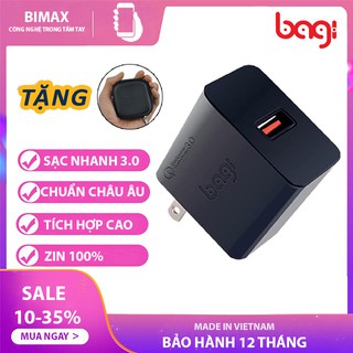 Củ sạc nhanh quick charge bagi 3.0 tiêu chuẩn châu âu mã ce-m30 - tặng kèm hộp đựng củ cáp sạc