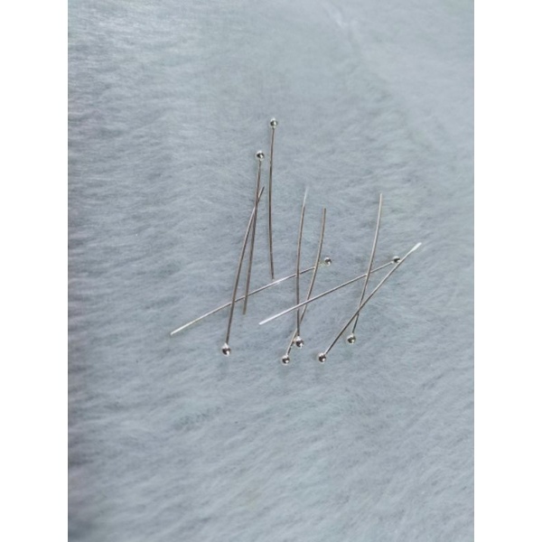 Charm cây đinh bạc 925 5 phân đầu tròn, bet làm handmade vĩnh viễn bảo hành