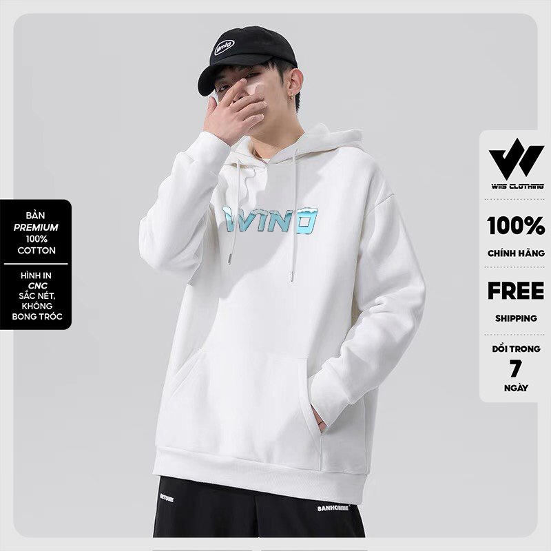Áo hoodie form rộng WIIS bản Premium unisex nỉ bông WINTER thời trang nam nữ oversize ulzzang