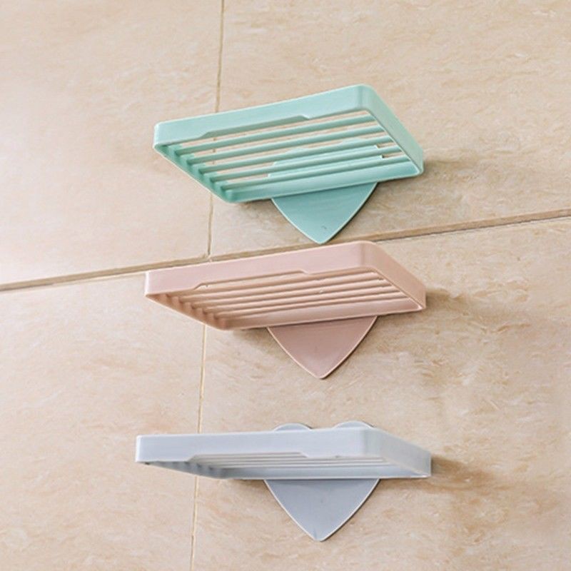Giá đỡ xà phòng treo tường bằng nhựa tiện lợi cho nhà tắm 3 màu lựa chọn
