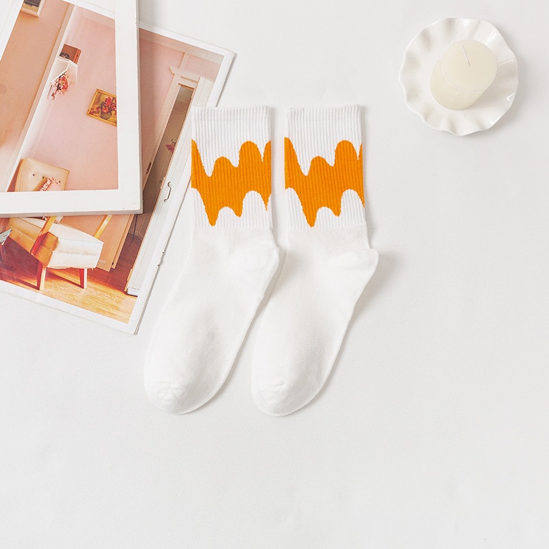 Vớ CUTEBYTE cổ trung họa tiết que kem dễ thương thoải mái thời trang xuân thu cho nữ