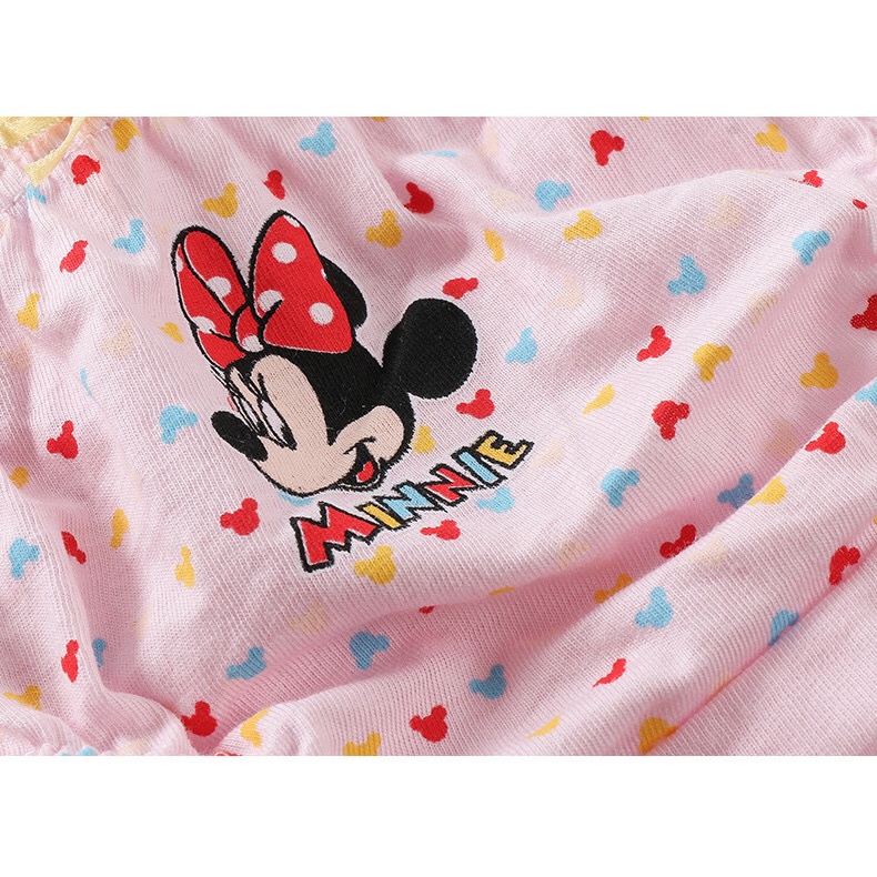 Set 5 quần xì trẻ em Hàn Quốc 100% vải cotton thoáng mát, an toàn cho sức khỏe mẫu Chuột Minnie dành cho bé gái