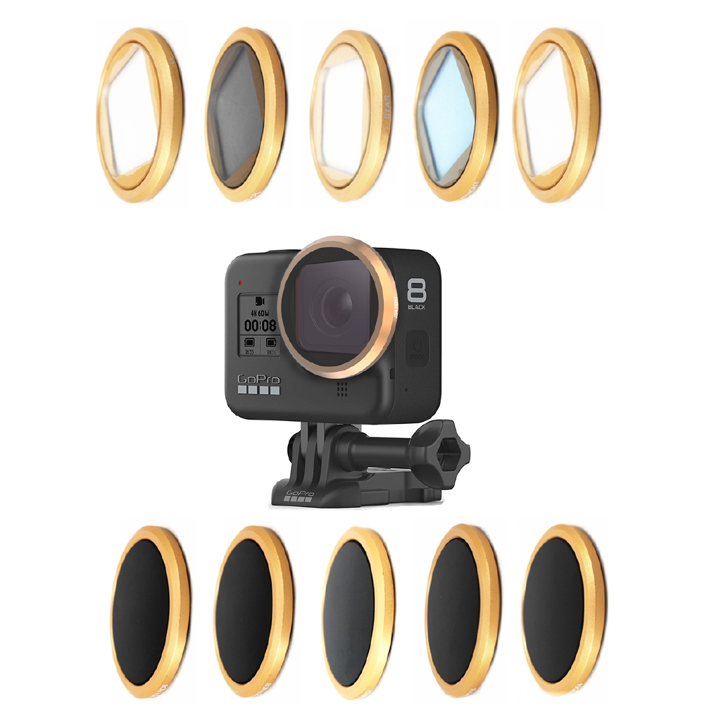 Ống kính lọc hiệu ứng UV CPL ND 4 8 16 32 64 bầu trời sao tự chọn dành cho GoPro Hero 8
