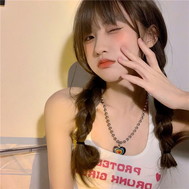 Áo Hai Dây Dệt Kim Dáng Ngắn / Ngắn 【ZHELIHANGFEI】