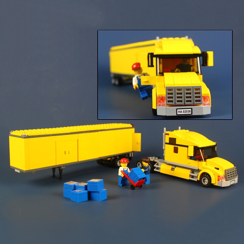 Lego lắp ghép cities 19068 Queen 82036 xếp hình Xe Container vàng vận chuyển hàng hóa 298 mảnh
