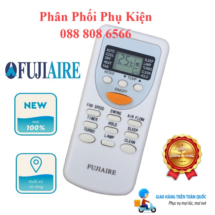 TẶNG KÈM PIN - BẢO HÀNH 1 ĐỔI 1Điều Khiển Điều Hòa Fujiaire 2 Chiều