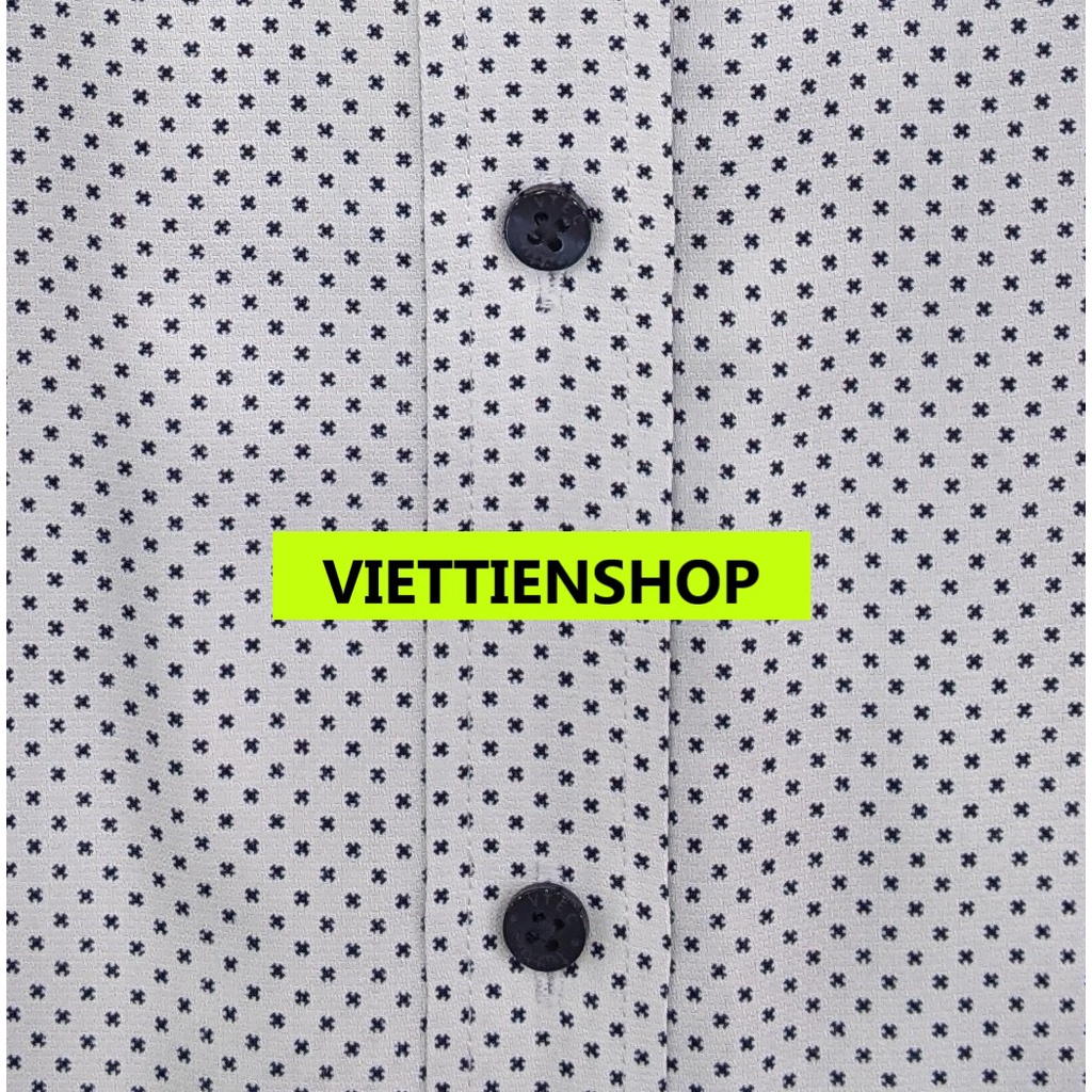 ÁO SƠ MI VIỆT TIẾN DÀI TAY VẢI TRE HOA VĂN