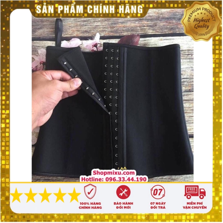 [Free ship - Chính hãng - Cao cấp] Đai nịt bụng Latex 9 xương có lỗ thông hơi thế hệ mới gen bụng định hình giảm eo