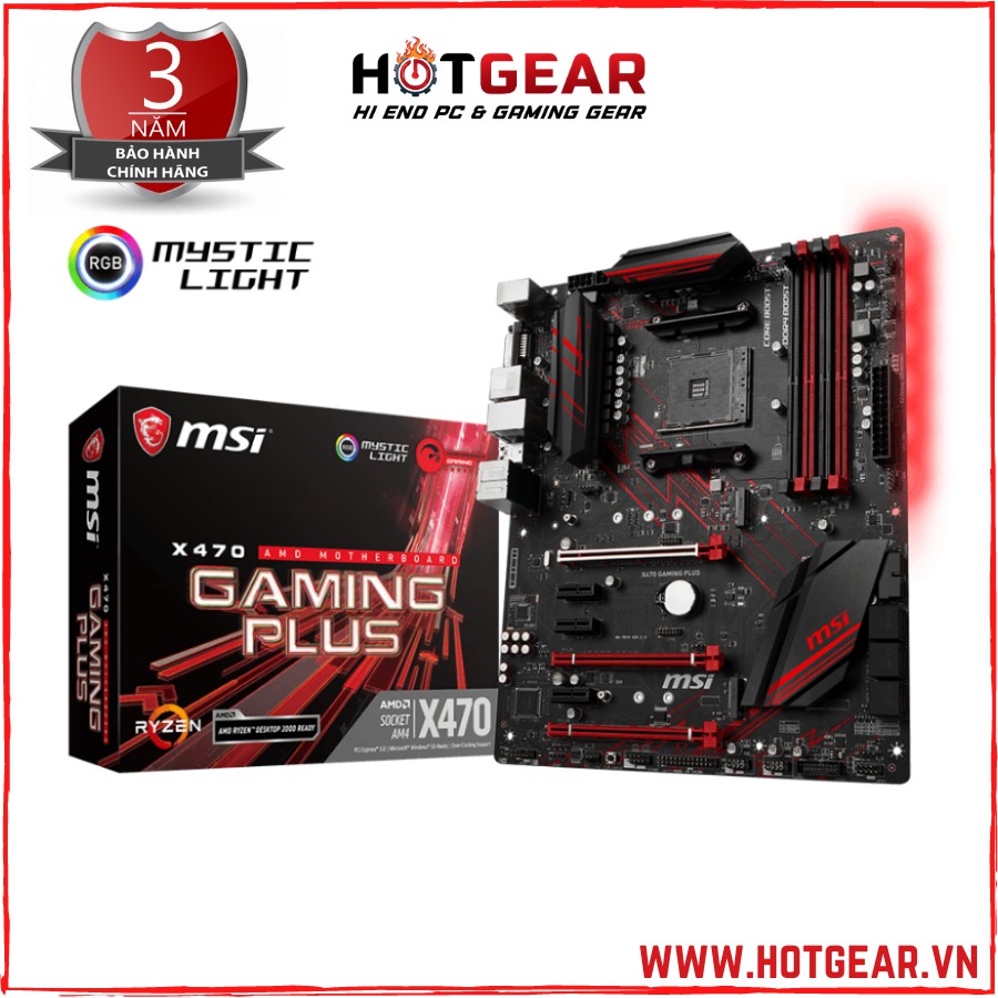 [Mã 159ELSALE hoàn 7% xu đơn 300K] Bo mạch chủ MSI X470 Gaming Plus - New Chính Hãng Mai Hoàng - BH 36T