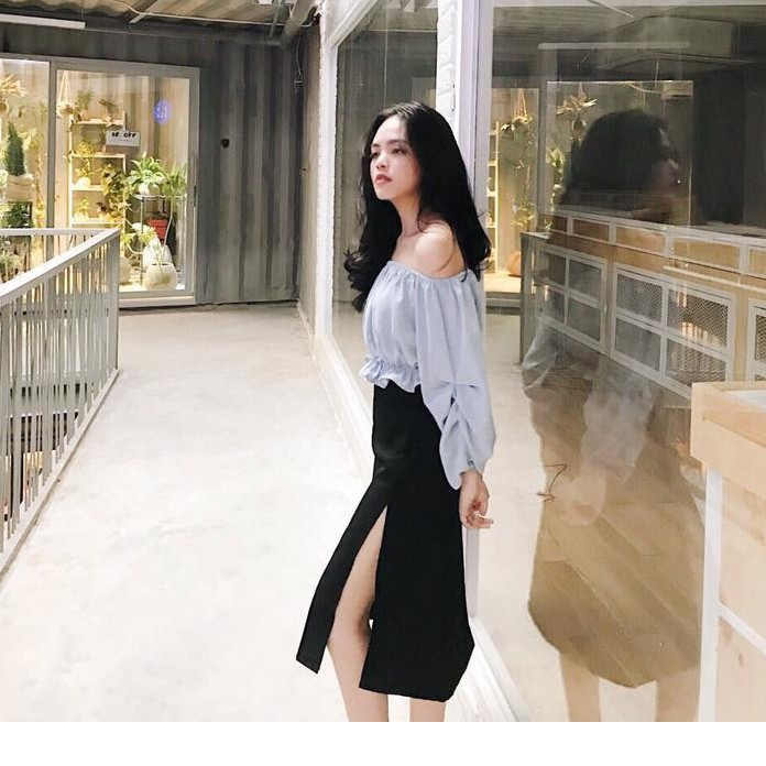 CHÂN VÁY MIDI XẺ TÀ CHÂN VÁY NỮ DÀI QUA GỐI CHẤT TUYẾT CÁT BAY BAY THỜI TRANG BANAMO FASHION CHÂN VÁY MIDI XẺ TÀ 592 | BigBuy360 - bigbuy360.vn
